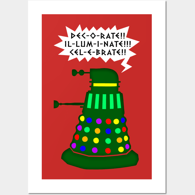 Holiday Dalek Wall Art by tone